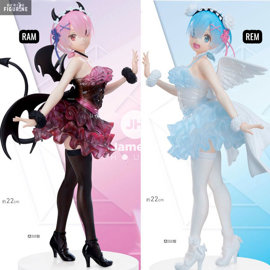 [CHÍNH HÃNG] - Mô Hình Re:Zero Ram & Rem - Espresto - Espresto est (Clear & Dressy) (Bandai Spirits)