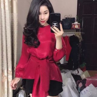 Áo kiểu thắt nơ eo