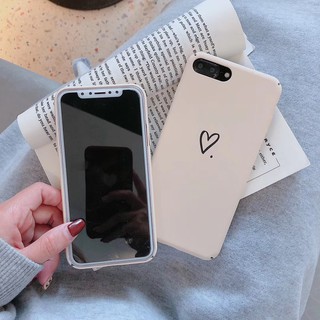 [ FREESHIP TỪ 50K TOÀN QUỐC ] Ốp lưng Iphone trơn trái tim cứng