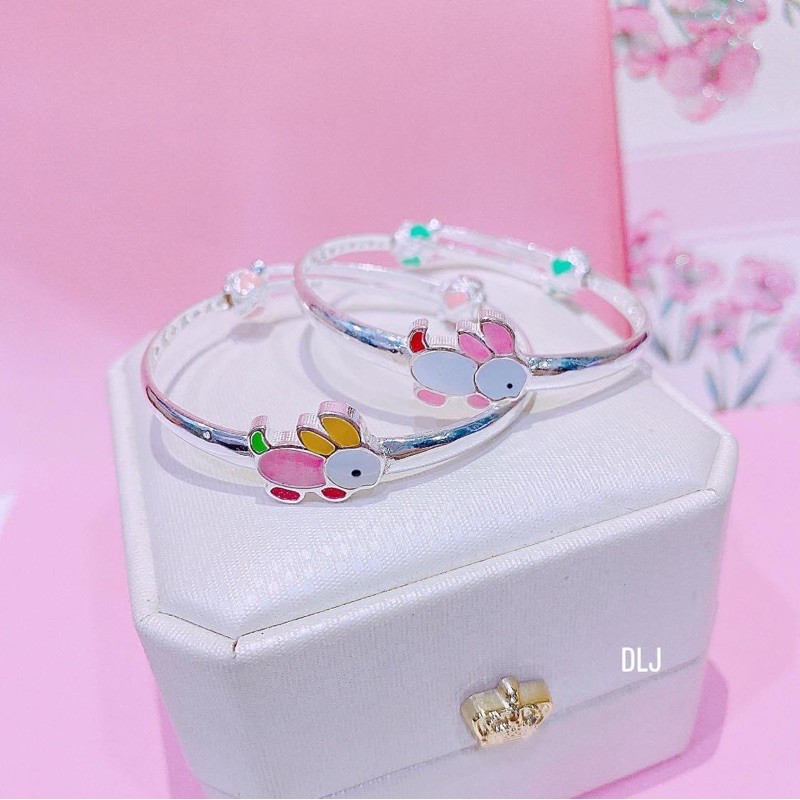Lắc tay bạc cho bé, Mẫu mã siêu đáng yêu Món quà ý nghĩa dành tặng bé Mainomi Shop Bạc Xinh