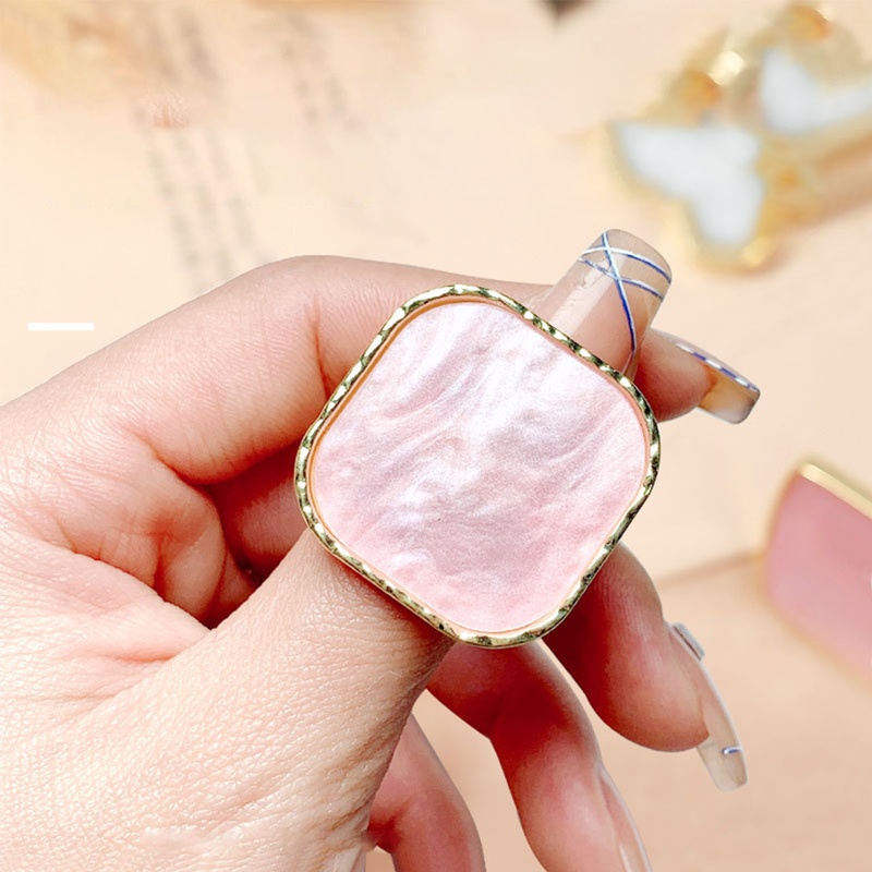 Bảng Màu Vẽ Móng Nghệ Thuật Bằng Nhựa Resin Kèm Nhẫn Có Thể Điều Chỉnh