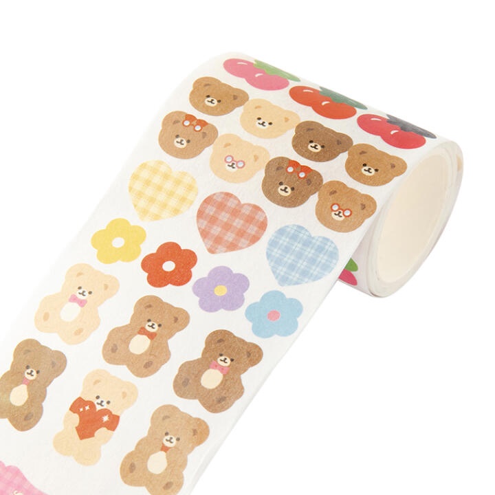 Cuộn Sticker ARTBOX Hàn Quốc Họa Tiết Chú Gấu Và Cherry Dễ Thương Dùng Trang Trí