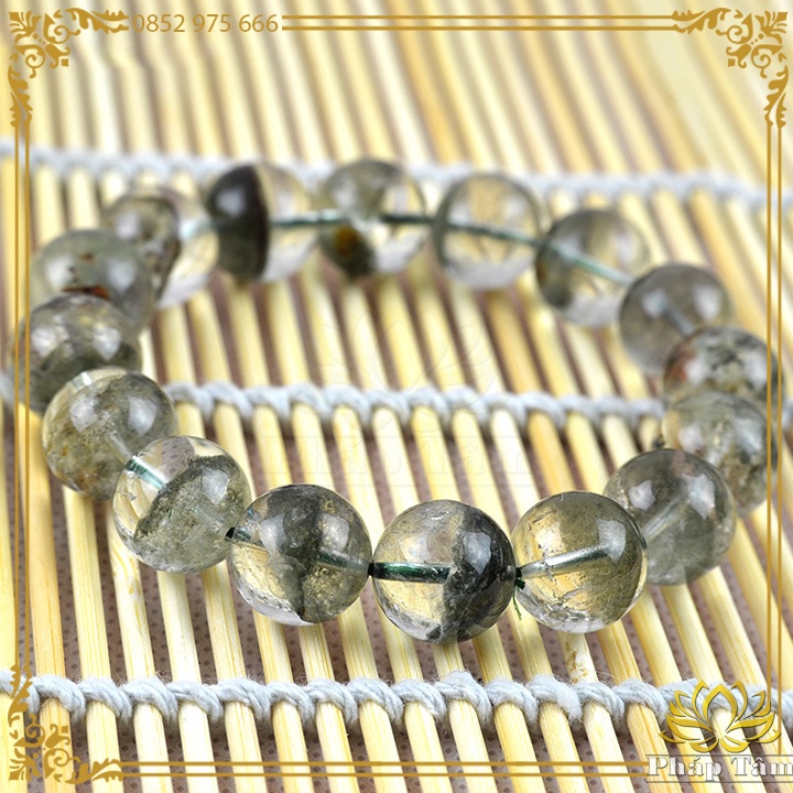 Vòng Tay Đá Ưu.Linh Trắng Cát Xanh Cao Cấp Vân Hạt Cát Tự Nhiên  - Tâm Phong Thủy
