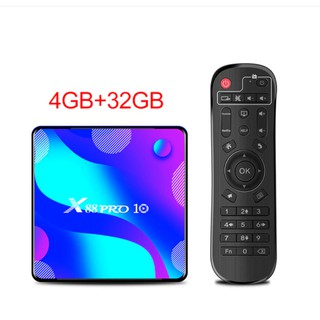 🍀 𝐅𝐑𝐄𝐄𝐒𝐇𝐈𝐏 🍀Android TV BOX X88 Pro 10 Ram4G + 32Gb RK3318 Quad Core android 10.0