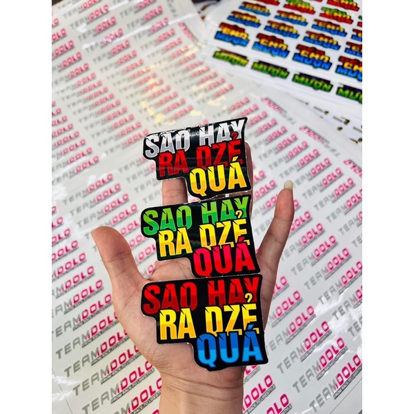 Tem logo sticker Vui nhộn dán trang trí laptop,vali,máy tính, v.v và nhiều vị trí khác nhau, decal chống thấm nước