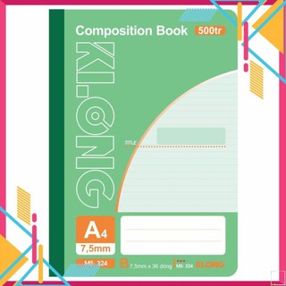 Sổ may dán gáy KLONG A4 500tr, MS: 324,