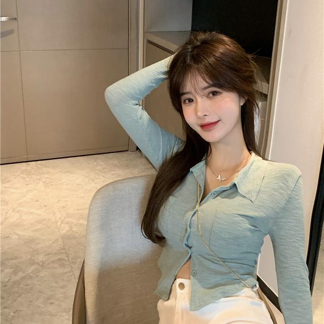 Áo Cardigan Dệt Kim Tay Dài Dáng Ôm Chống Nắng Thời Trang Mùa Hè Cho Nữ