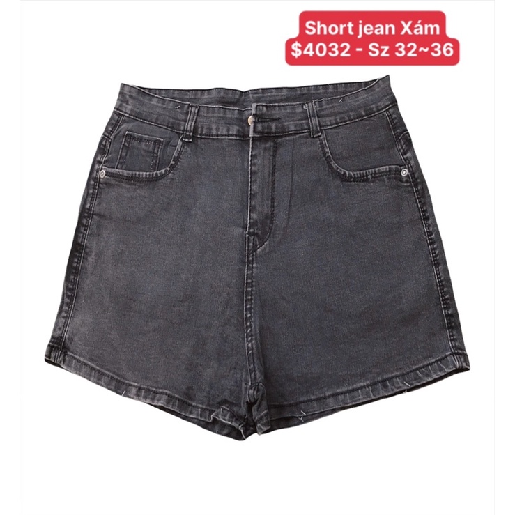 [32~36] Quần Short Jeans Nữ Bigsize - Lưng Cao, Co Giãn Mạnh