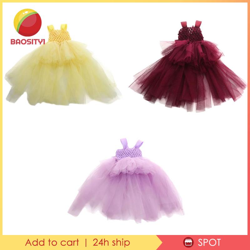 [Baosity1] Đầm Dài Không Đối Xứng Cho Búp Bê 18inch