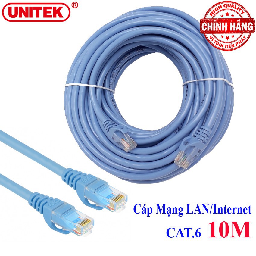 DÂY MẠNG CAT6E  Unitek Bấm Sẵn 2 đầu ,2m,3m,5m ,10m 15m 20m  - Dây Cáp mạng lan chính hãng