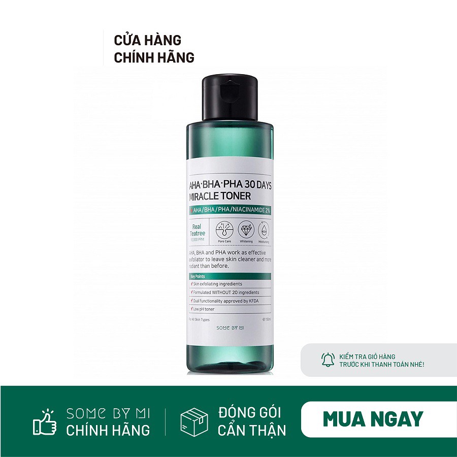 Nước Hoa Hồng Trị Mụn Some By Mi AHA-BHA-PHA 30 Days Miracle Toner