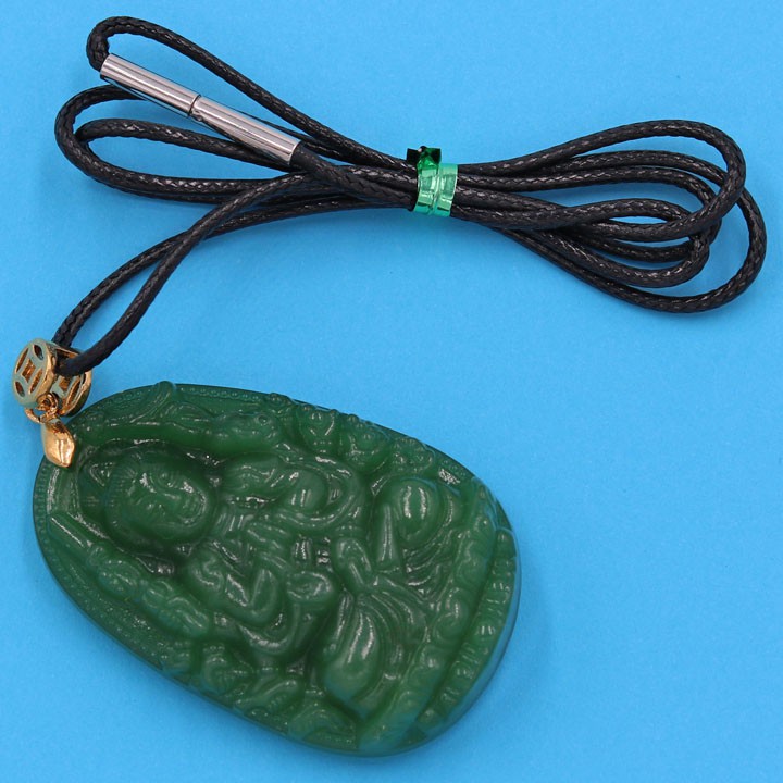 Mặt dây chuyền Phật Thiên Thủ Thiên Nhãn xanh 4.3cm - phật bản mệnh cho người tuổi Tý
