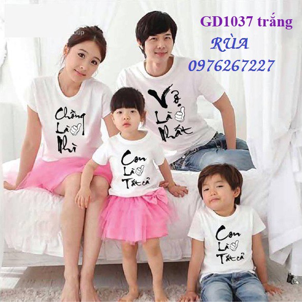 Áo thun gia đình vợ nhất chồng nhì con là tất cả
