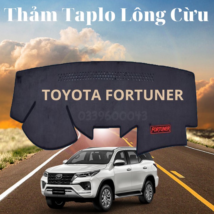 Thảm Taplo Lông Cừu Chống Nóng, Bảo Vệ Taplo Xe Toyota Fortuner