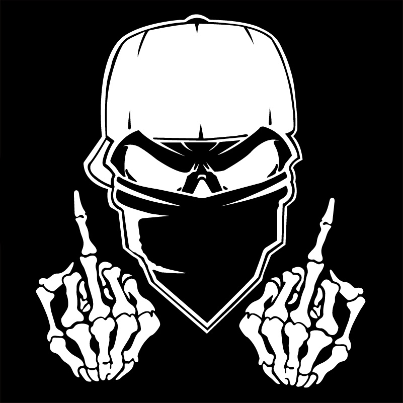 Miếng Dán Trang Trí Xe Hơi Hình Đầu Lâu Phản Quang Chống Thấm Nước