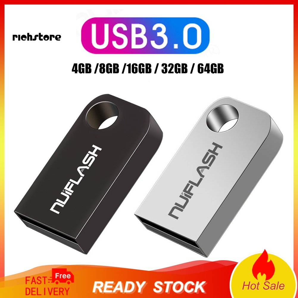 Ổ Đĩa Flash USB 3.0 Mini Bằng Kim Loại Chống Nước 2-64GB