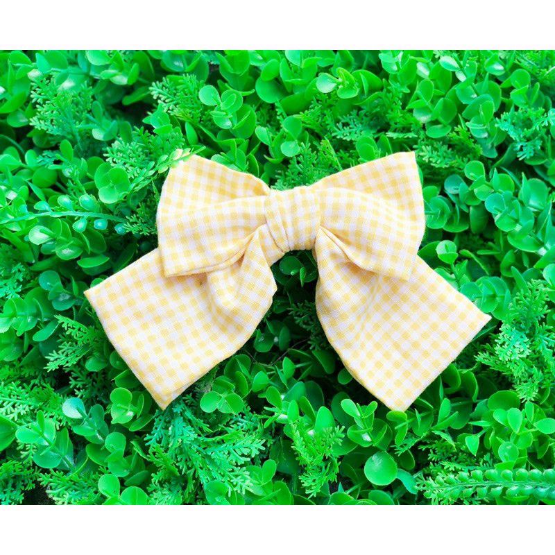 Sỉ 10 kẹp nơ caro size lớn