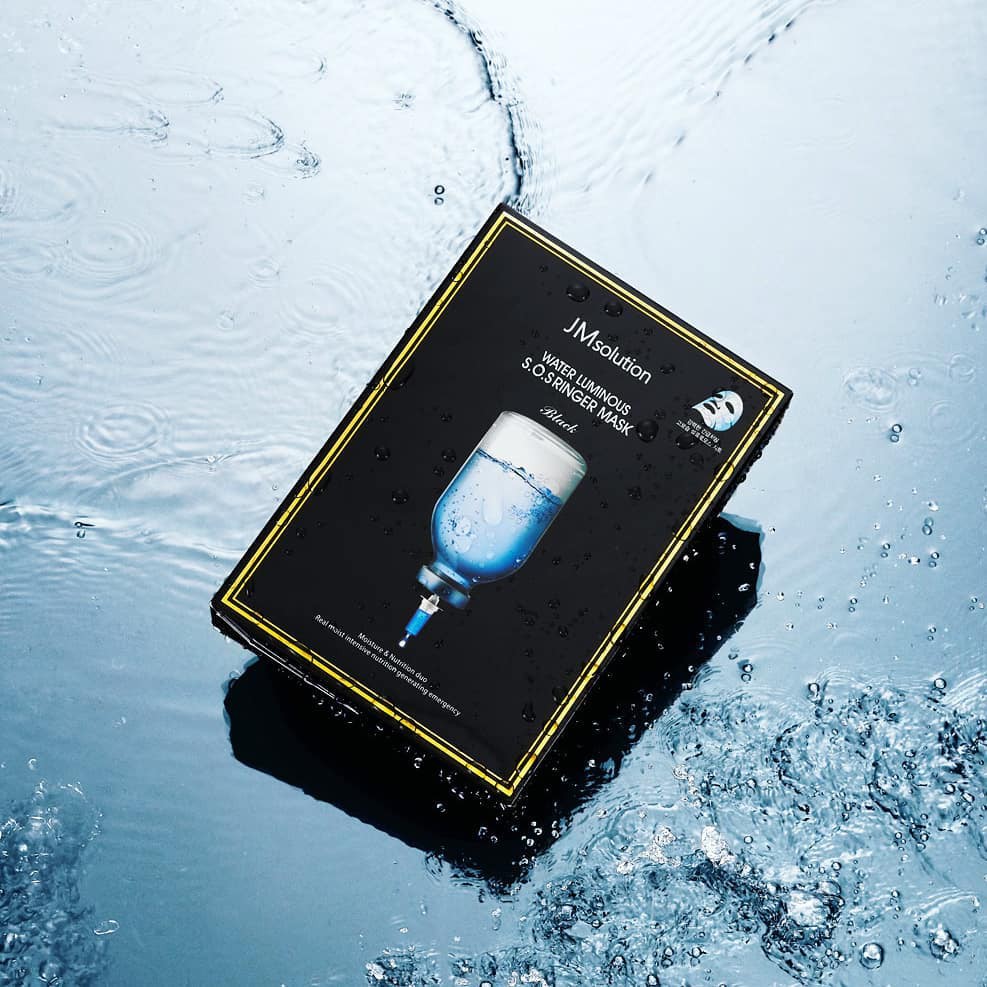 Combo 10 Mặt Nạ Cấp Nước Dưỡng Ẩm Và Làm Dịu Da JMSolution Water Luminous S.O.S Ringer Mask Black 35ml