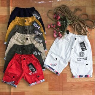 Quần sọt Kaki túi hộp bé trai size nhí