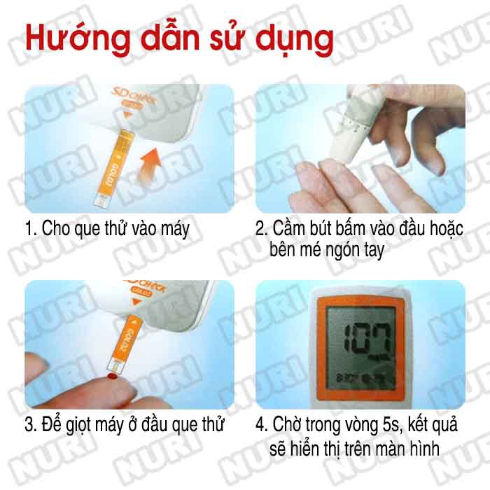 [Mới Nhất,Nhanh Chính Xác 100%] Máy Đo Đường Huyết SD Check Gold 2