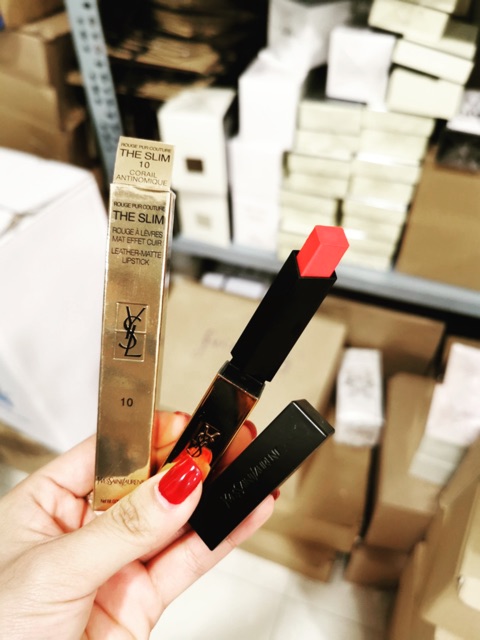 Đỏ Cam - Son YSL The Slim 10 Corail Antinomique | BigBuy360 - bigbuy360.vn