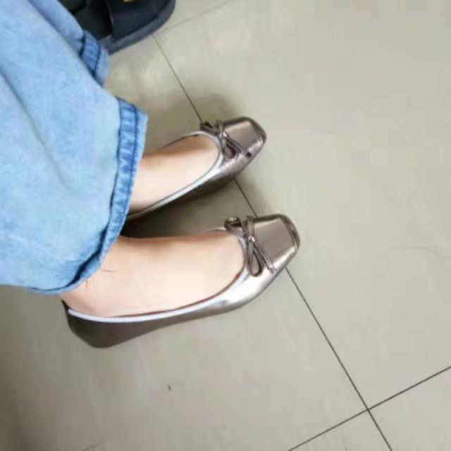 Giầy bệt nơ mũi vuông sẵn vàng 37 , đen 37 , vàng 36  hagauorder hagauorder | BigBuy360 - bigbuy360.vn