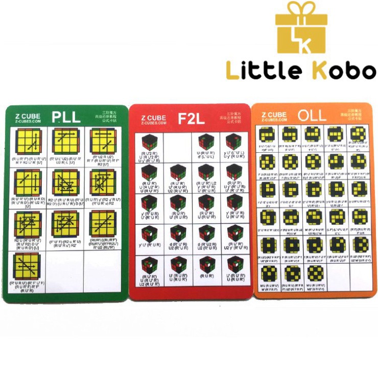 [G05]  Bộ Card Công Thức CFOP Giải Rubik Tốc Độ Cao Công Thức F2L OLL PLL S020