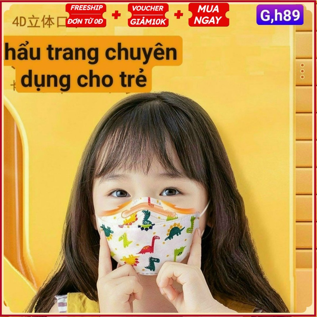 PVN36814 Khẩu trang cho bé KF-94 hàn quốc dành cho bé 3 đến 9 tuổi (túi 10 chiếc) T2