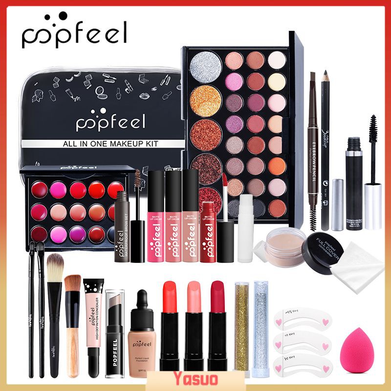 (Hàng Mới Về) Bộ Mỹ Phẩm Trang Điểm Tất Cả Trong Một Popfeel 004 (26 Món)