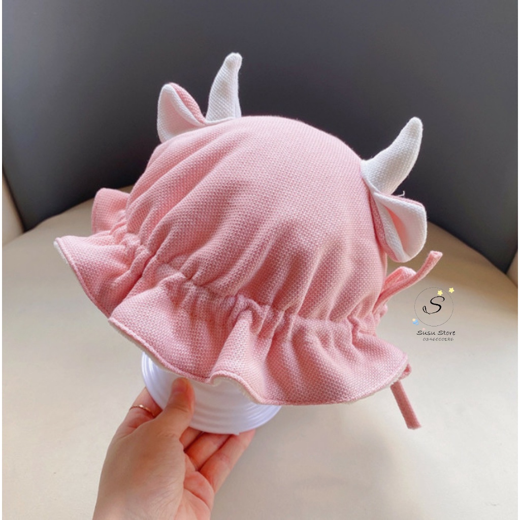 MUP 99: Mũ tròn bo chun  cho bé yêu từ 0-9m