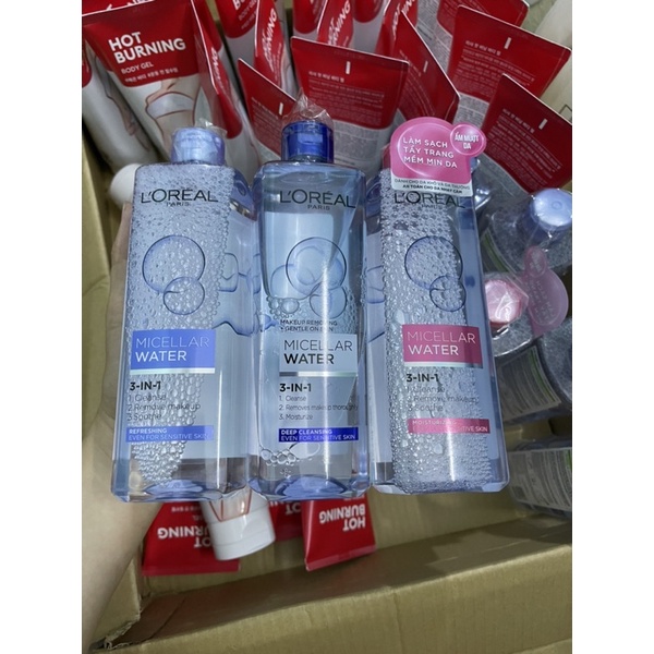 Nước tẩy trang cho mọi loại da L'Oreal Paris 3-in-1 Micellar