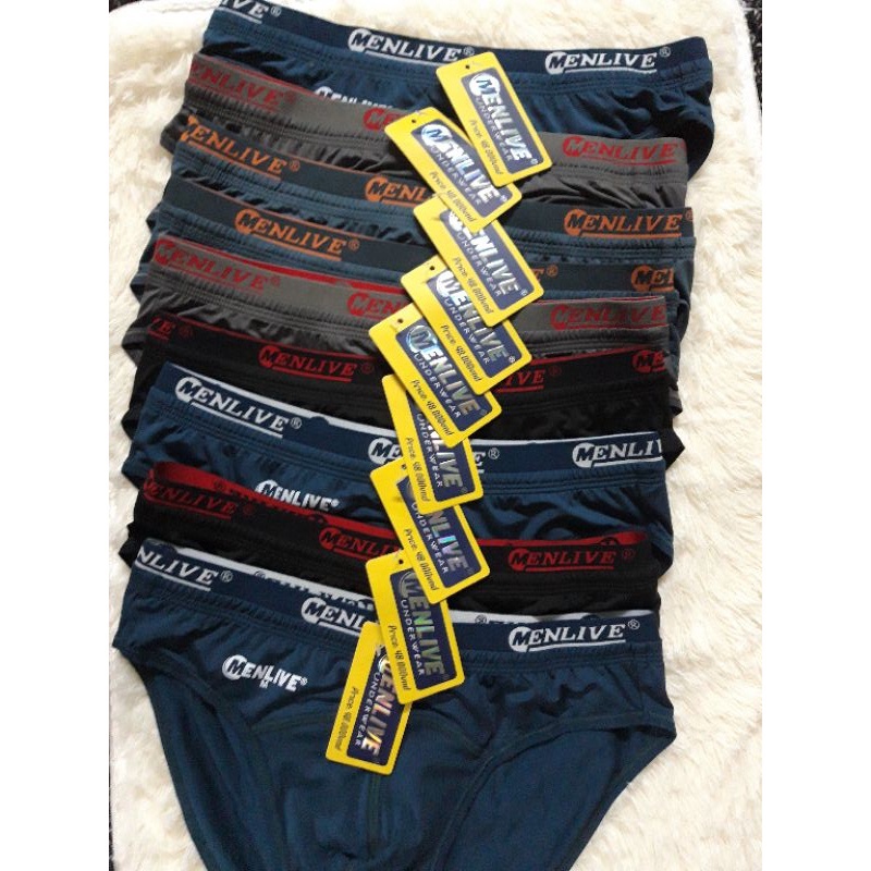 Sét 5_10 Quần lót nam lạnh Menlive lưng bản nhỏ 2.5cm