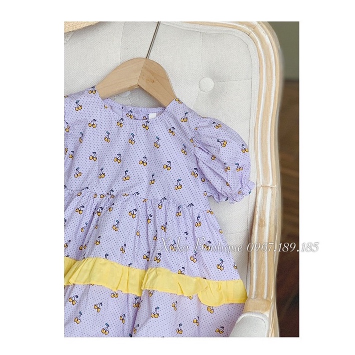 Váy Trẻ Em Màu Tím | Váy Xoè Công Chúa BabyDoll Quảng Châu Cao Cấp Cho Bé 1 - 8 tuổi Hãng GALAKOKO [Ảnh Thật]