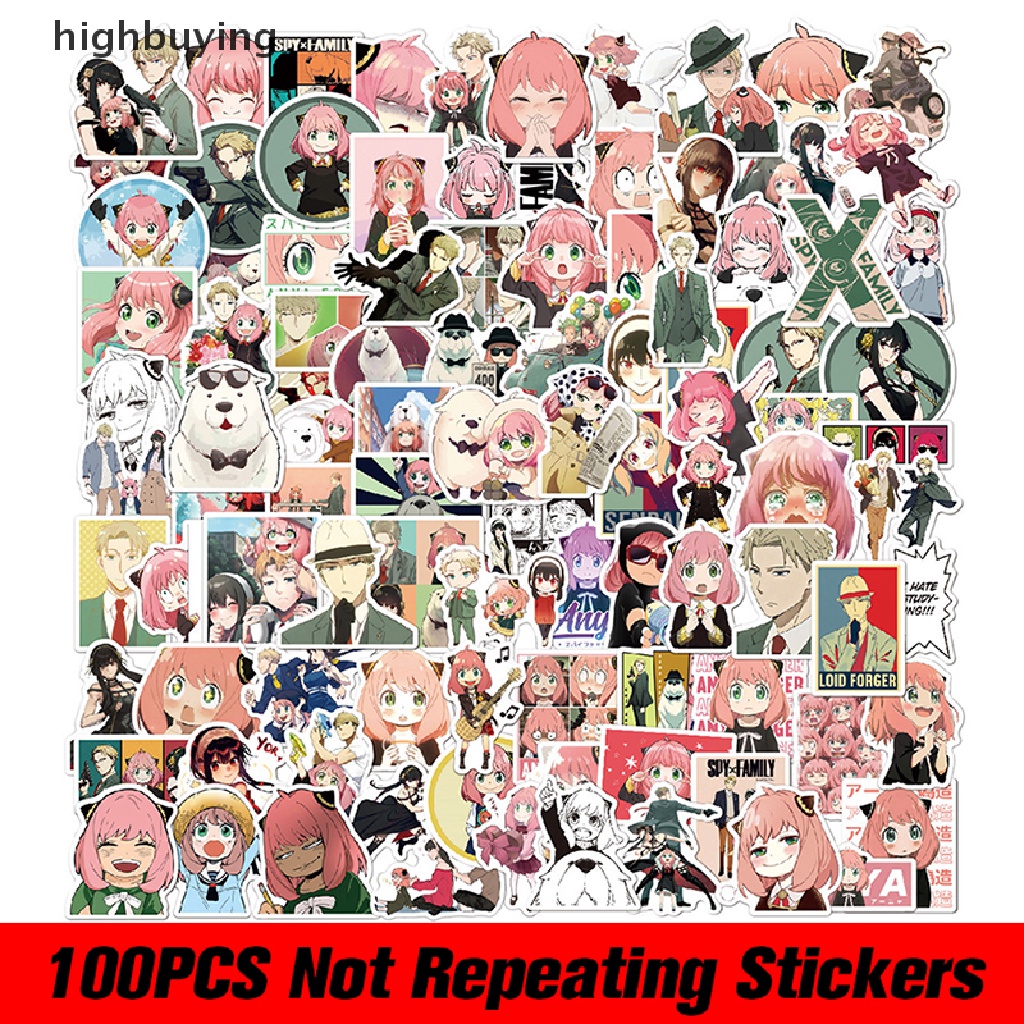 Set 100 Sticker Phim Hoạt Hình SPY x FAMILY