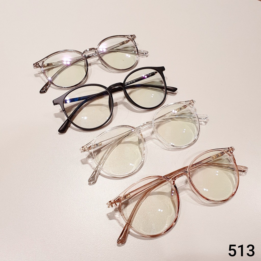 Gọng kính mắt nhựa dẻo thanh mảnh mắt tròn màu sắc thời trang LILYEYEWEAR 513