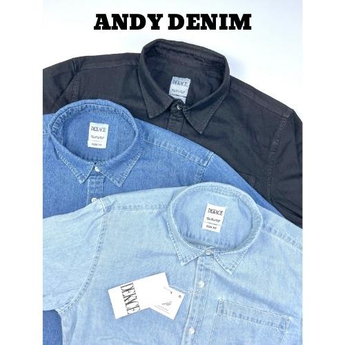 Áo sơ mi jeans denim nam dài tay dáng suông, áo somi bò chống nắng chất liệu jean cao cấp, co dãn tốt