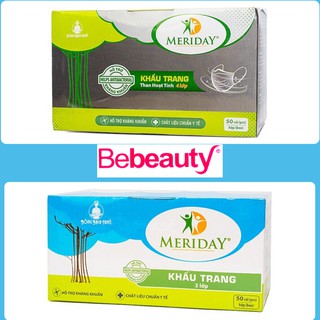 Khẩu trang 3 lớp, 4 lớp Meriday Bạch Tuyết, 4 lớp Bảo Linh hộp 50 cái