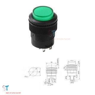 5 Nút Nhấn Nhả Có Đèn R16-503BD
