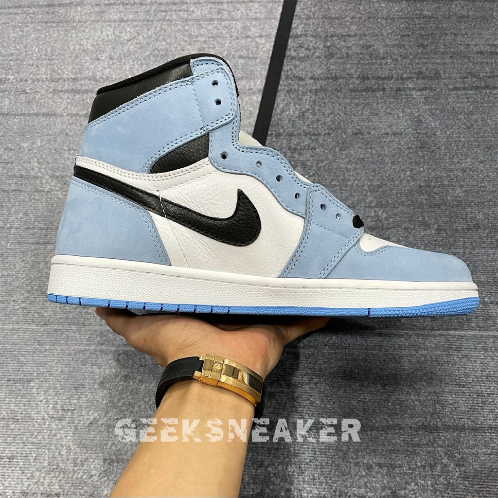 [GeekSneaker] Giày Nguyên Bản - SC Jordan 1 Retro High White University Blue Black | BigBuy360 - bigbuy360.vn