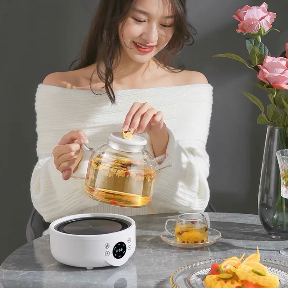 Ấm Điện Đun Nước Thủy Tinh Sôi nhanh ấm Đun trà hầm Đồ dinh dưỡng Đa Năng Cho Gia Đình