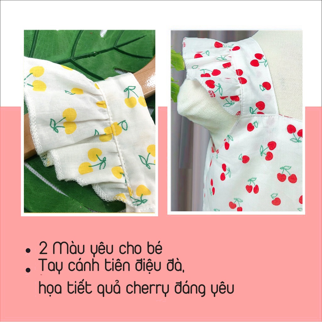 Váy bé gái đầm bé gái Cherry cánh tiên cao cấp sang chảnh cho bé từ 13-26kg Shopmevung_kids