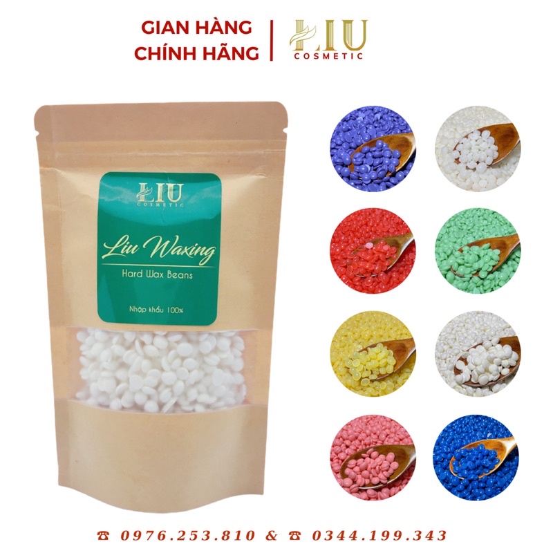 [100GR] SÁP WAX LÔNG LIU WAXING - SÁP NÓNG HẠT ĐẬU Nhập khẩu cao cấp  (HARD WAX  BEANS)