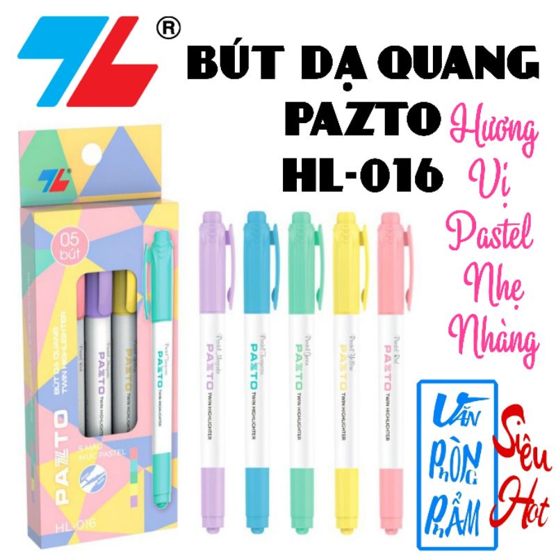 Bút Dạ Quang Màu Pastel Thiên Long Pazto HL-016