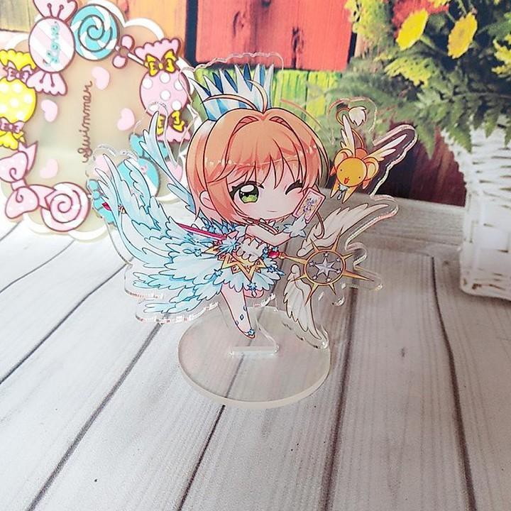 (Mini) Standee Cardcaptor Sakura thủ lĩnh thẻ bài Tượng Acrylic Standee Anime mica chibi mô hình trang trí trưng bày