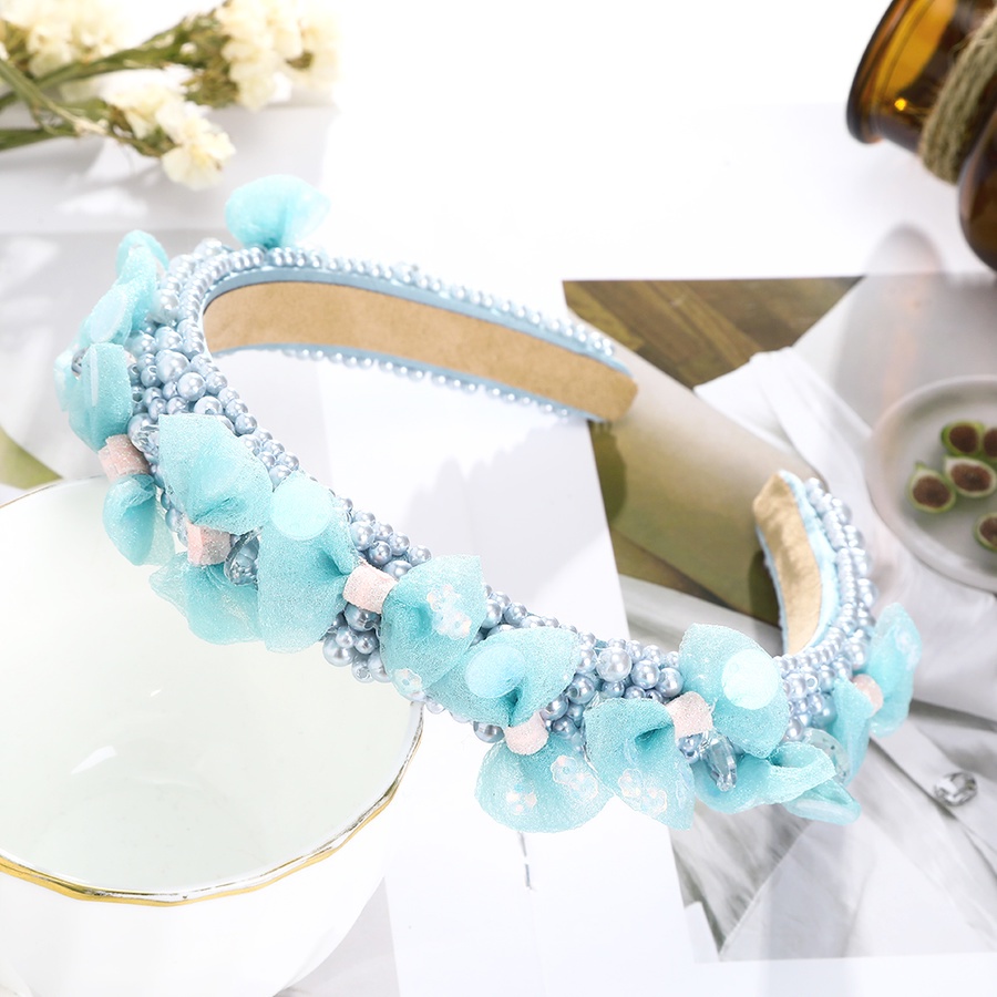 Băng Đô Cài Tóc Hình Nơ Đính Hạt Ngọc Trai Giả Toàn Bộ Cho Nữ