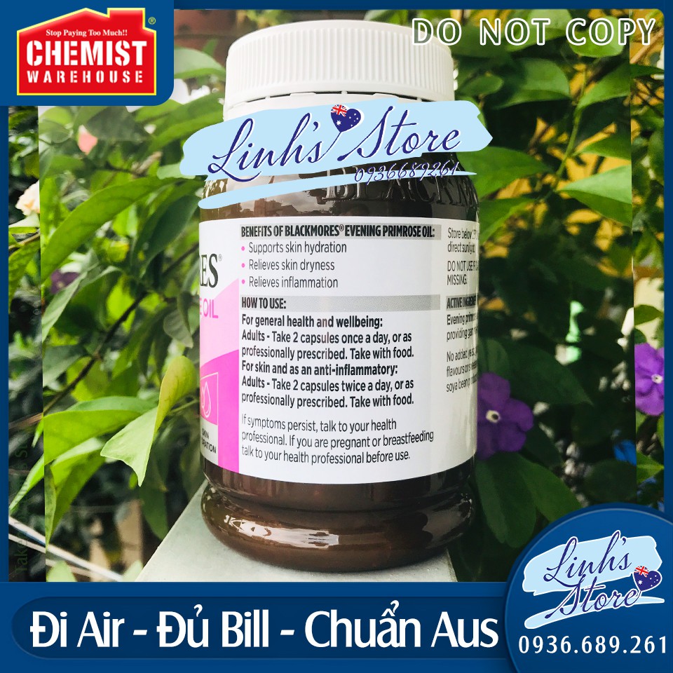 Tinh dầu hoa anh thảo Blackmores Evening Primrose Oil - 190 viên 💙 Chemist Warehouse - Úc