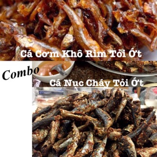 500gr Cá Cơm Khô + 500gr Cá nục cháy tỏi ớt