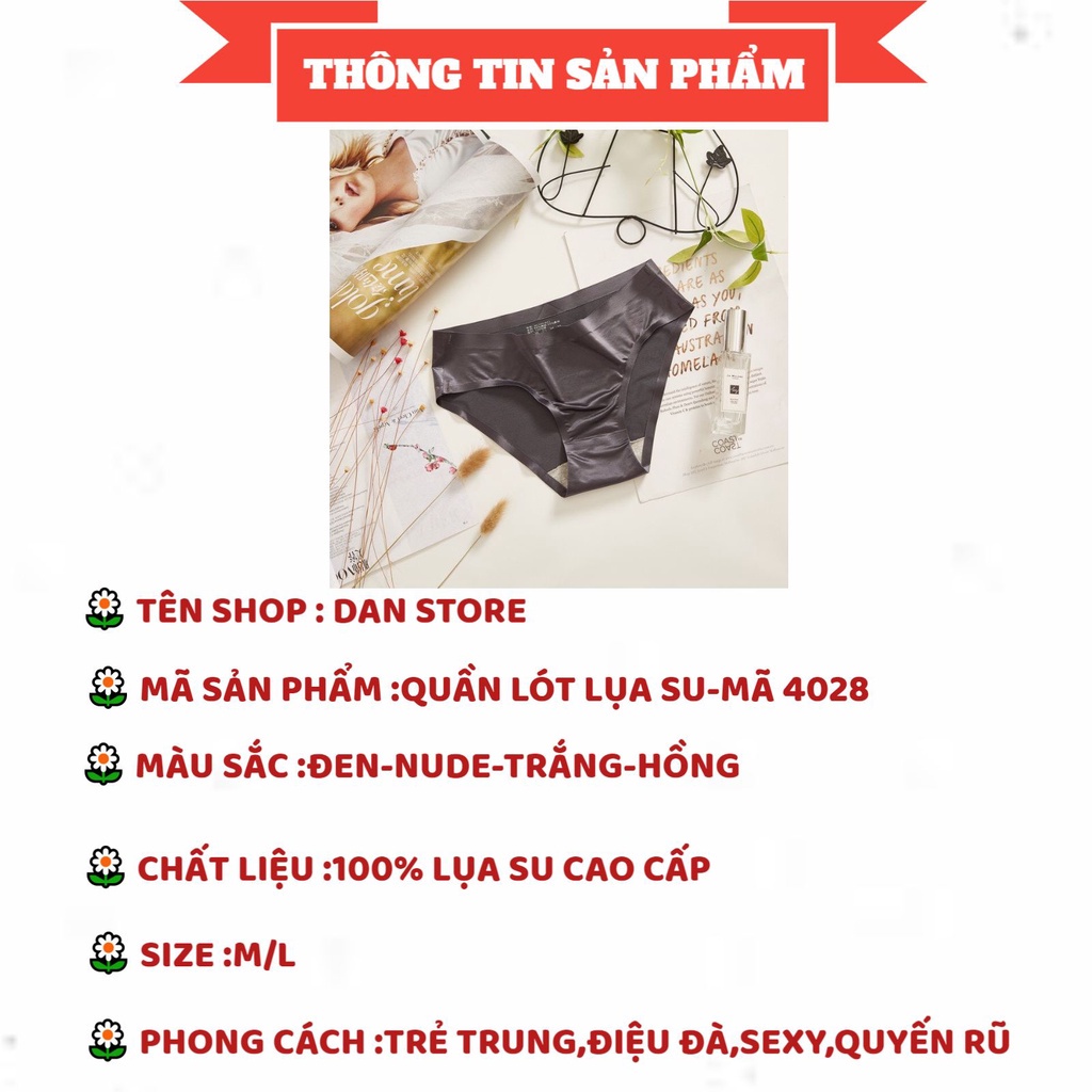Quần Lót Nữ - Quần Lót Lụa su thoáng mát mềm mại Sexy DAN STORE MÃ 4028