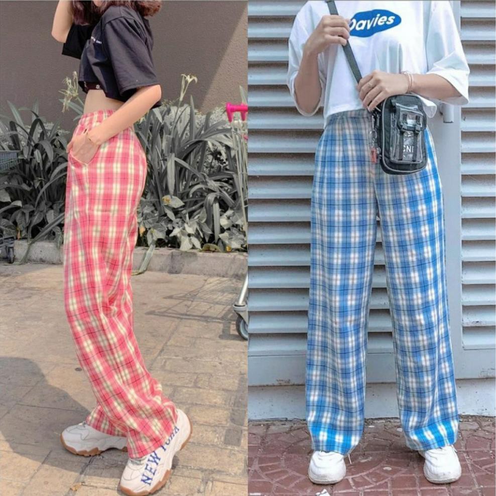 [HÀNG CAO CÂP] Quần Kẻ Caro Dáng Rộng YAME Ulzzang Unisex (12 MÀU)