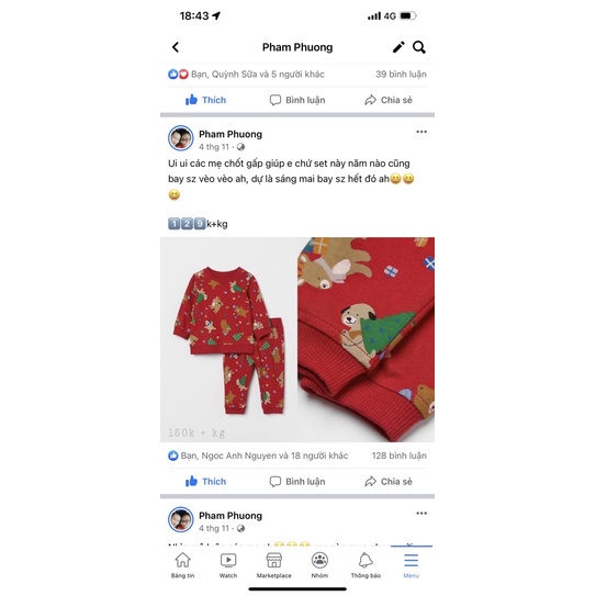 Trả set bộ order noel
